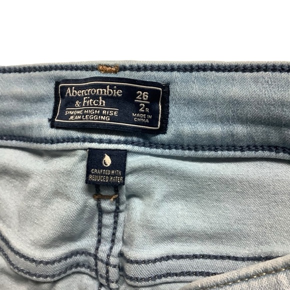 Abercrombie and Fitch Light Wash Simone High Rise Jean Legging Size 2 Jegging - Picture 7 of 10